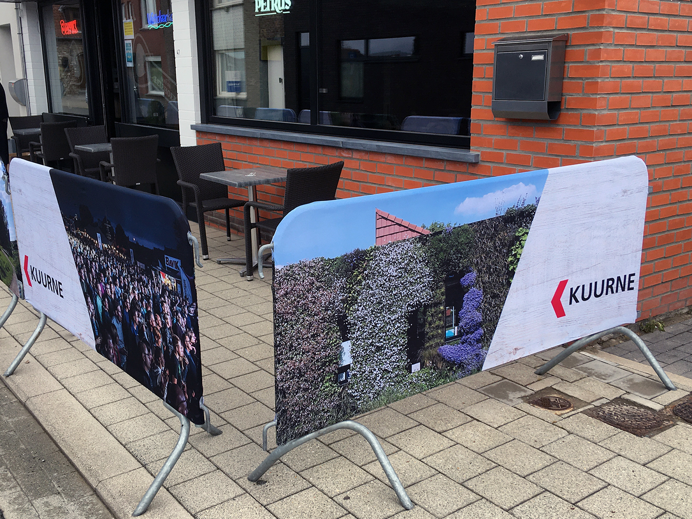 Housses nadar pour délimiter les terrasses de la commune de Kuurne